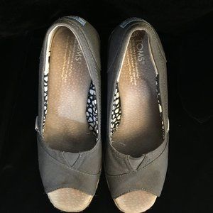 Toms Peep Toe Wedge Sandals